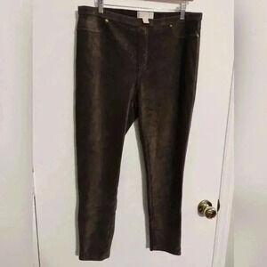 Michael Kors Brown Corduroy Pull On Skinny Pants - M